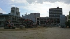 京都市の小学校解体工事