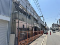 阪神御影駅　高架下解体足場工事