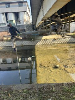 伏見区内　吊り足場工事